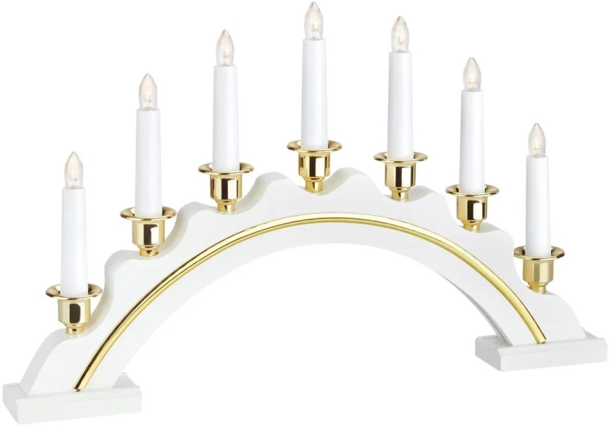 Markslöjd 704768 - Portavelas navideño LED CELINE LED/1,4W/230V pino/blanco