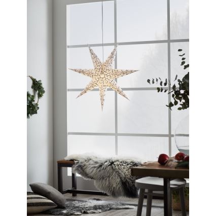 Markslöjd 704876 - Decoración navideña KARLA 1xE14/25W/230V color blanco 75 cm