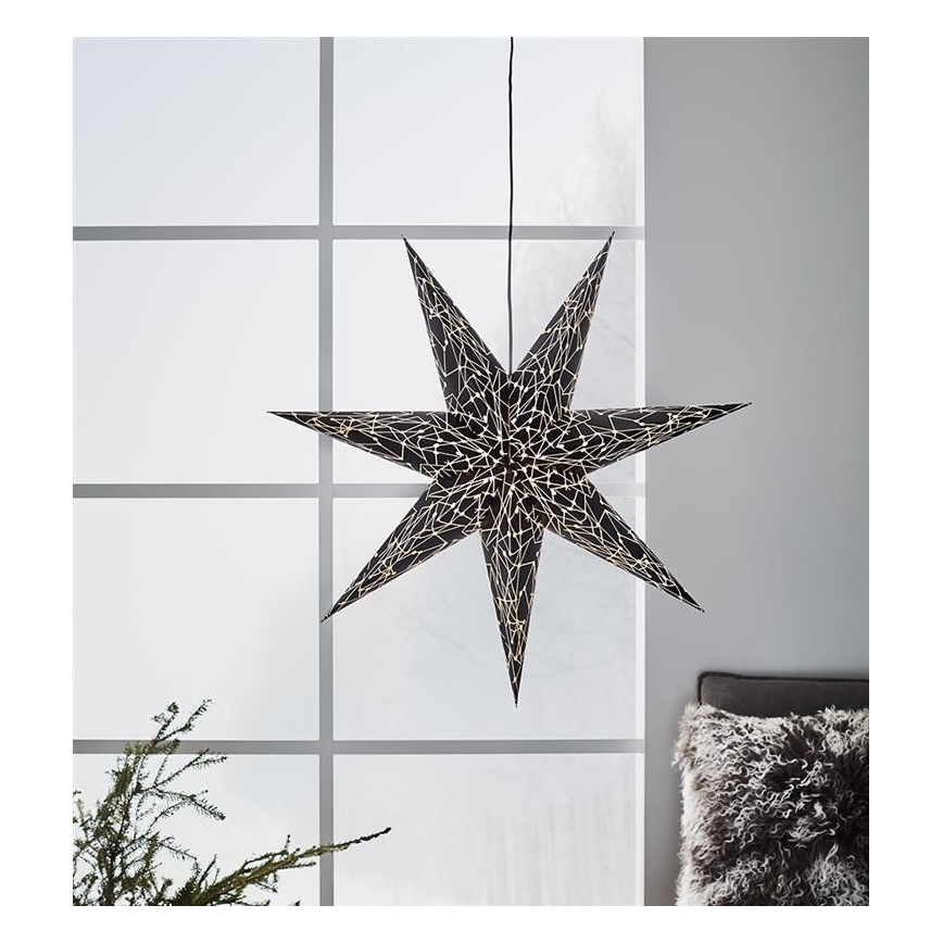 Markslöjd 704877 - Decoración navideña KARLA 1xE14/25W/230V color negro 75 cm