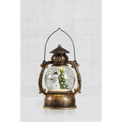 Markslöjd 705053 - Decoración navideña LED LOTHAR LED/0,15W/3xAA linterna en acabado bronce