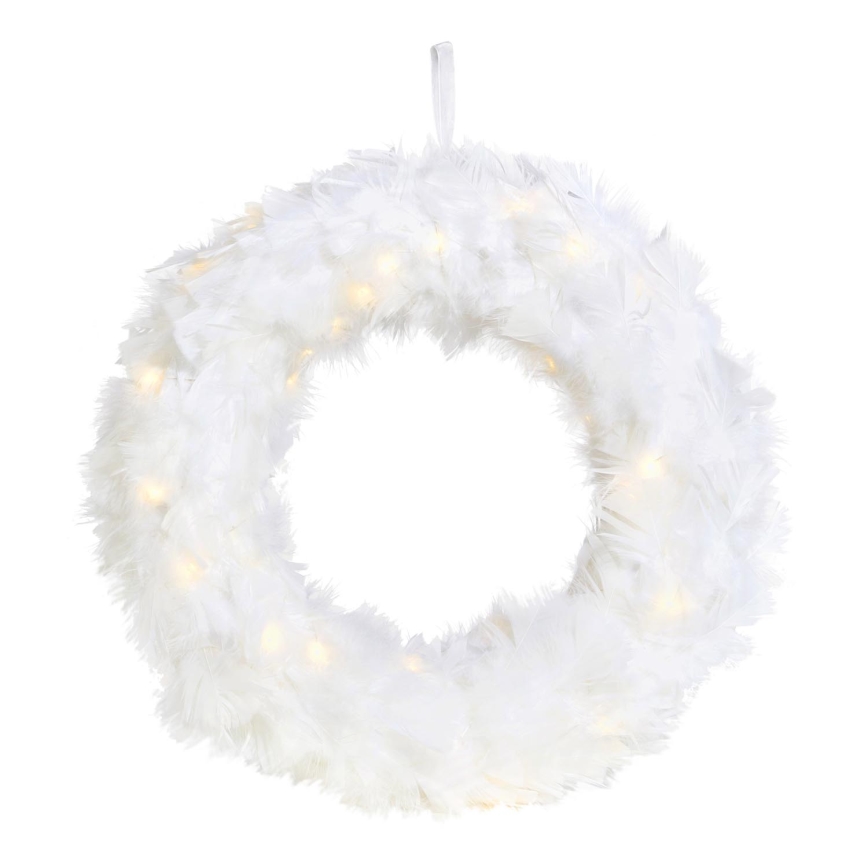 Markslöjd 705290 - Corona de Navidad LED FEATHER LED/1,2W/3xAA d. 35 cm