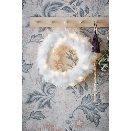 Markslöjd 705290 - Corona de Navidad LED FEATHER LED/1,2W/3xAA d. 35 cm