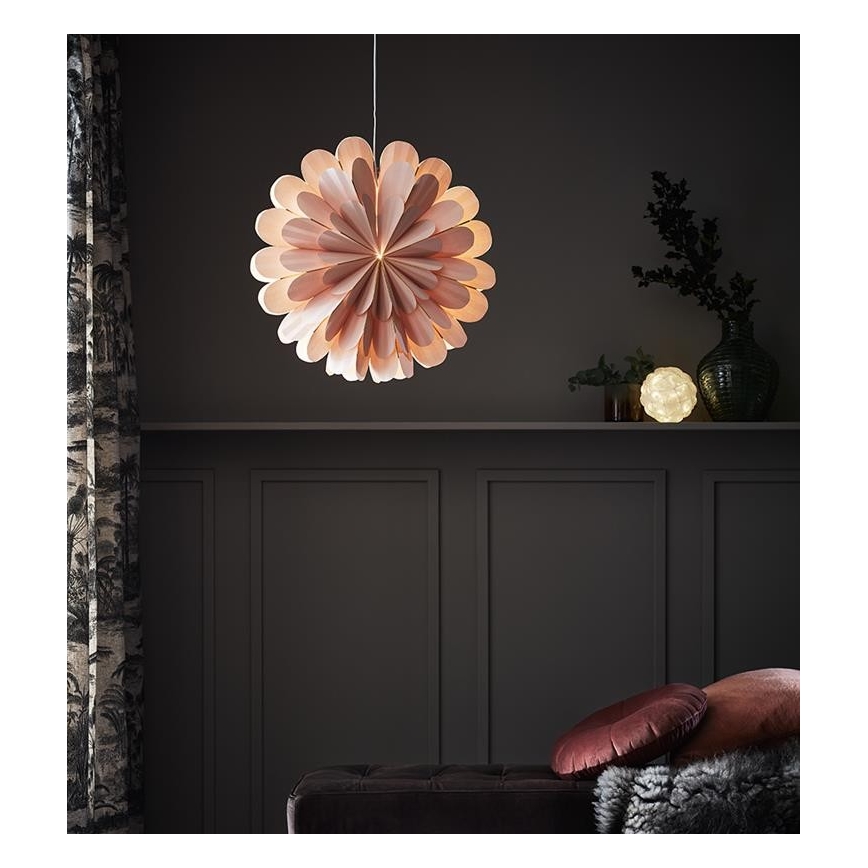 Markslöjd 705307 - Decoración navideña MARIGOLD 1xE14/25W/230V 60 cm rosa