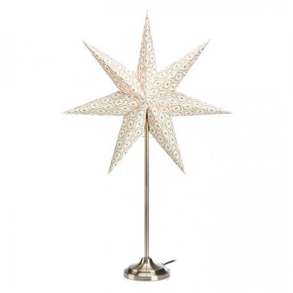 Markslöjd 705310 - Decoración de Navidad BAROQUE 1xE14/25W/230V 65 cm blanco/cromo mate