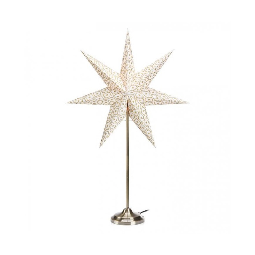 Markslöjd 705310 - Decoración de Navidad BAROQUE 1xE14/25W/230V 65 cm blanco/cromo mate
