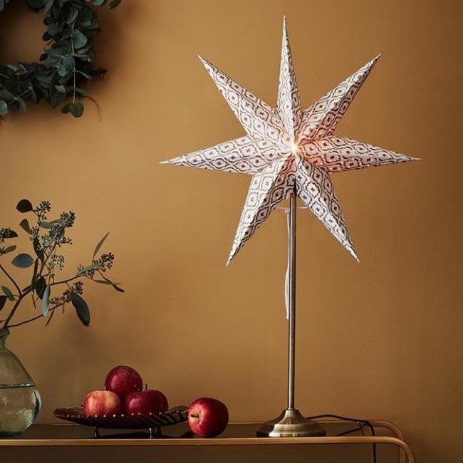 Markslöjd 705310 - Decoración de Navidad BAROQUE 1xE14/25W/230V 65 cm blanco/cromo mate