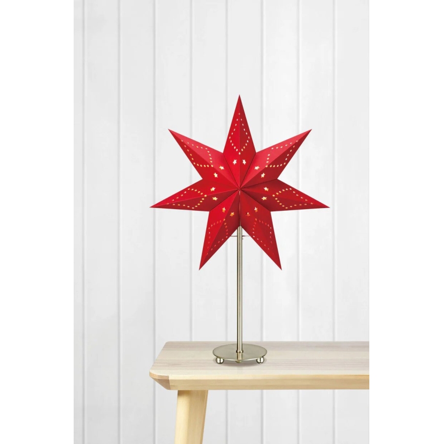 Markslöjd 705544 - Decoración de Navidad SATURNUS 1xE14/25W/230V 35 cm rojo