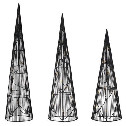 Markslöjd 705748 - SET DE 3 decoraciones navideñas LED DUNGE LED/2,7W/4,5V negro