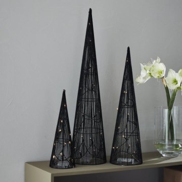 Markslöjd 705748 - SET DE 3 decoraciones navideñas LED DUNGE LED/2,7W/4,5V negro