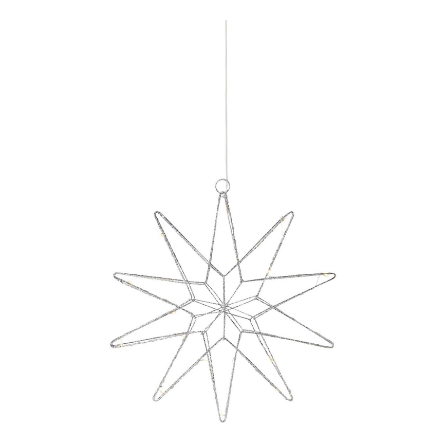 Markslöjd 705750 - Decoración de navidad LED GLEAM LED/0,6W/3xAA plata