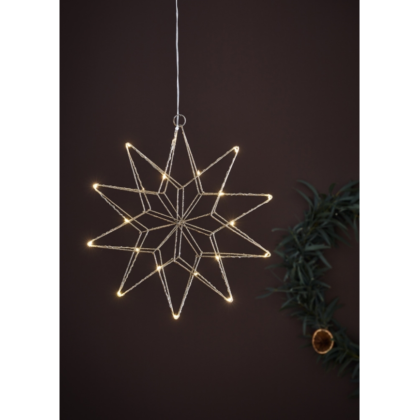 Markslöjd 705750 - Decoración de navidad LED GLEAM LED/0,6W/3xAA plata