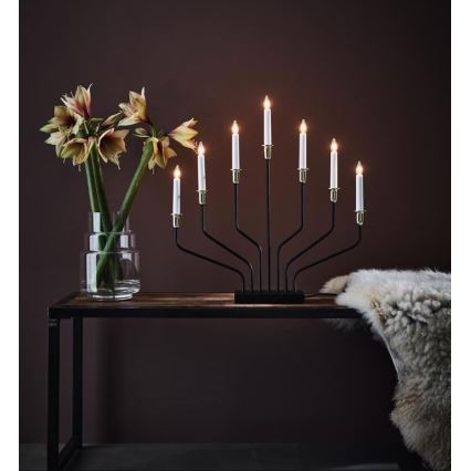 Markslöjd 705758 - Portavelas de Navidad BROSA XL 7xE10/3W/230V