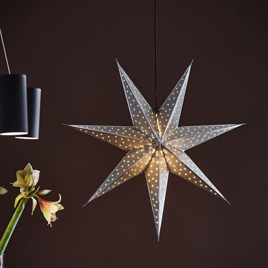 Markslöjd 705769 - Decoración de Navidad GLITTER 1xE14/25W/230V diá. 45 cm plata
