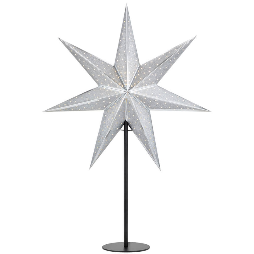 Markslöjd 705794 - Decoración de Navidad GLITTER 1xE14/25W/230V 65 cm negro/plateado