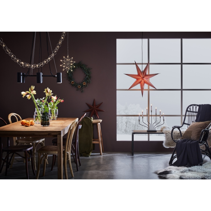 Markslöjd 705808 - Adorno navideño EMBLA 1xE14/25W/230V Ø 75 cm marrón