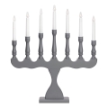 Markslöjd 705813 - Candelabro navideño SVANEHOLM 7xE10/3W/230V pino/gris