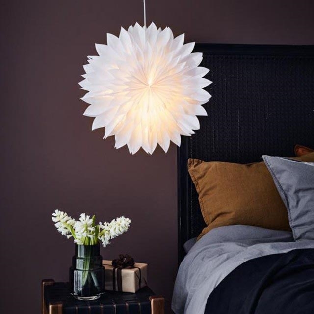 Markslöjd 705842 - Decoración de Navidad SOLINA 1xE14/25W/230V 48 cm diámetro blanco