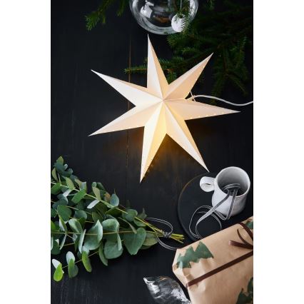 Markslöjd 705926 - Decoración navideña LIVELY 1xE14/6W/230V, diámetro 45 cm, blanca