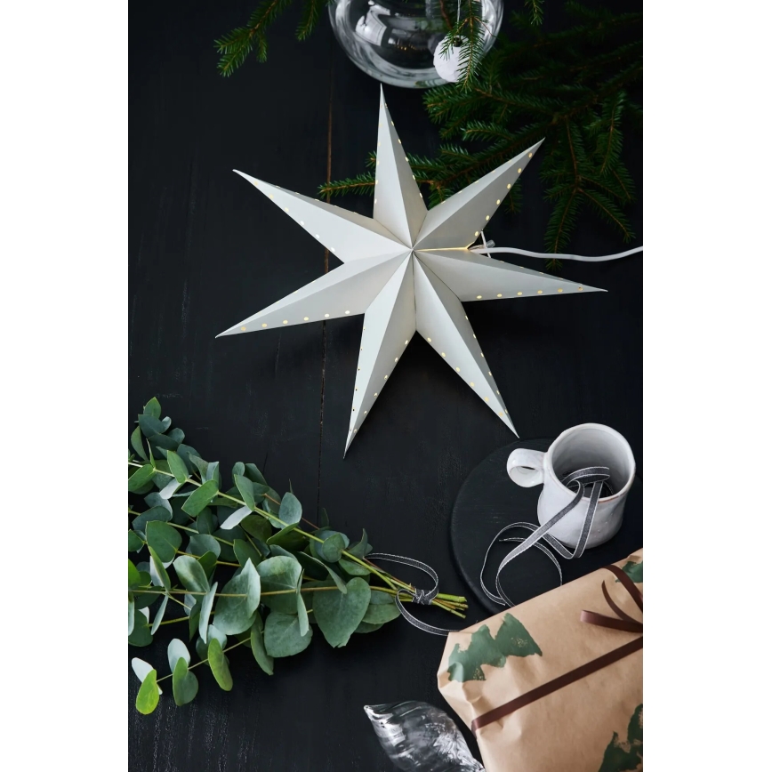 Markslöjd 705929 - Decoración navideña LIVELY, 1xE14/6W/230V, diámetro 45 cm, gris