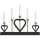 Markslöjd 705938 - Candelabro navideño MELISSA 5xE10/3W/230V negro/latón