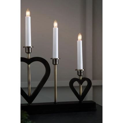 Markslöjd 705938 - Candelabro navideño MELISSA 5xE10/3W/230V negro/latón