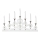 Markslöjd 705965 - Portavelas de Navidad NIGHTFALL 7xE10/3W/230V blanco