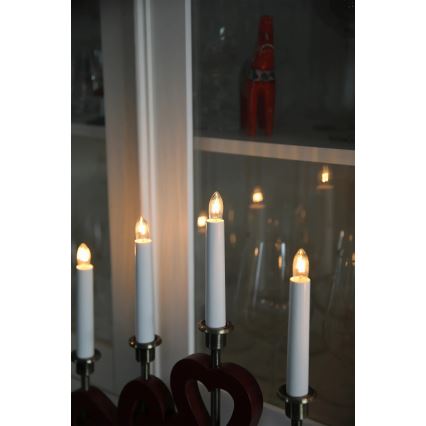 Markslöjd 706211 - Candelabro navideño ENEBY 5xE10/3W/230V rojo/latón