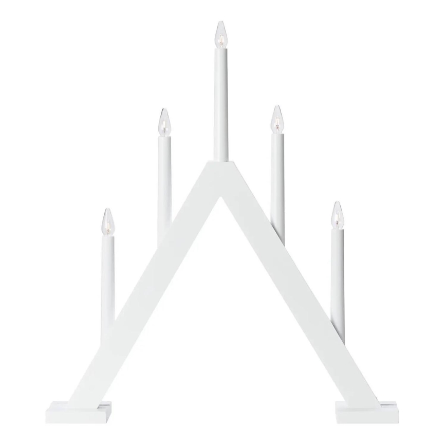 Markslöjd 706222 - Candelabro navideño ARIELE 5xE10/3W/230V pino/blanco