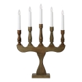 Markslöjd 706280 - Candelabro navideño SVANEHOLM 5xE10/3W/230V pino/marrón