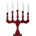 Markslöjd 706373 - Candelabro navideño SVANEHOLM 5xE10/3W/230V pino/rojo