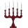 Markslöjd 706373 - Candelabro navideño SVANEHOLM 5xE10/3W/230V pino/rojo
