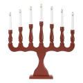 Markslöjd 8004,1 - Candelabro navideño SVANEHOLM 7xE10/3W/230V pino/rojo