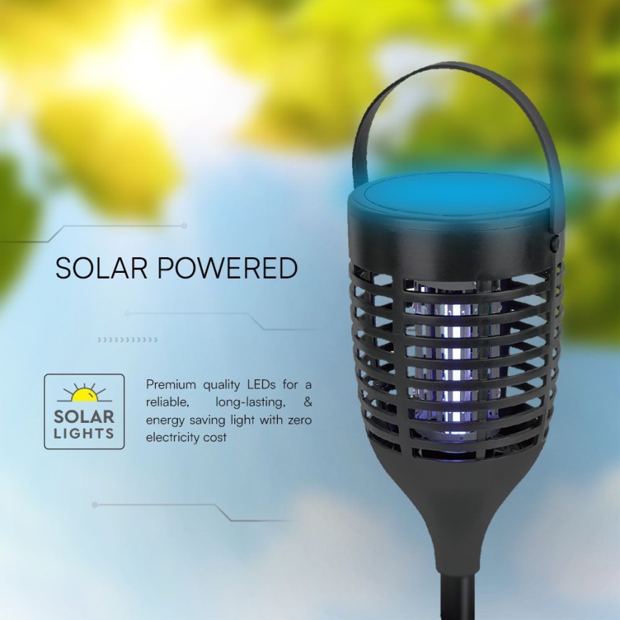 Matainsectos solar LED 3en1 LED/1,3W/3,7V IP24 20 mm 2200 mAh