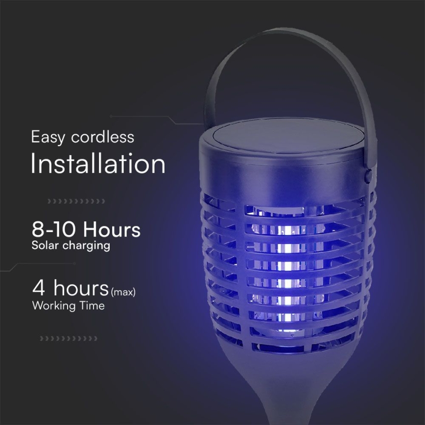 Matainsectos solar LED 3en1 LED/1,3W/3,7V IP24 20 mm 2200 mAh
