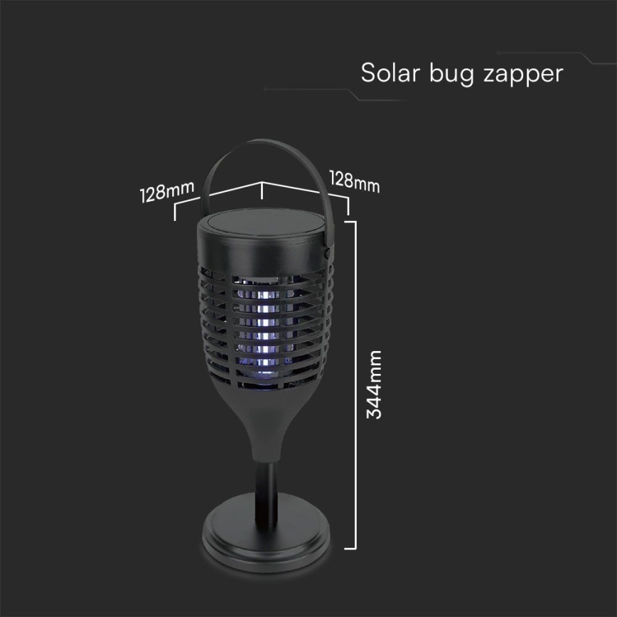 Matainsectos solar LED 3en1 LED/1,3W/3,7V IP24 20 mm 2200 mAh