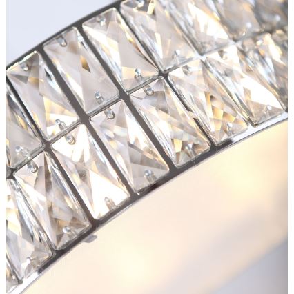 MAXLIGHT C0122 - Plafón DIAMANTE 6xG9/42W/230V diá. 46 cm cromo brillante