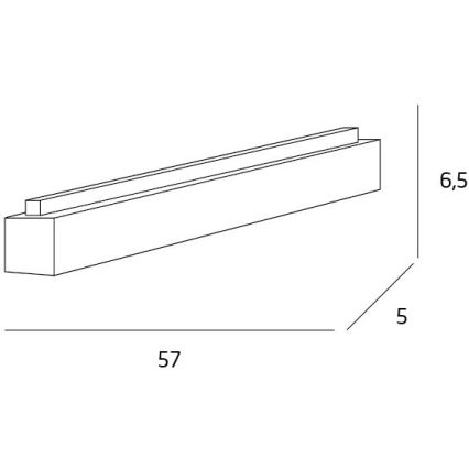MAXLIGHT C0124 - Plafón LED LINEAR LED/18W/230V 57 cm blanco