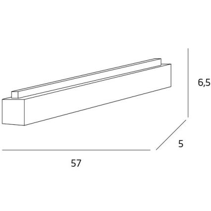MAXLIGHT C0124D - Plafón LED regulable LINEAR LED/18W/230V 57 cm blanco