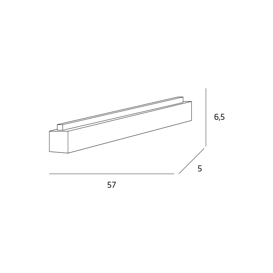 MAXLIGHT C0124D - Plafón LED regulable LINEAR LED/18W/230V 57 cm blanco