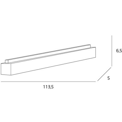 MAXLIGHT C0125D - Plafón LED regulable LINEAR LED/36W/230V 113,5 cm blanco