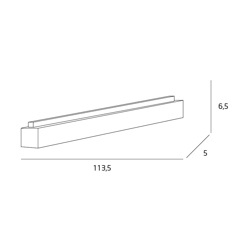 MAXLIGHT C0125D - Plafón LED regulable LINEAR LED/36W/230V 113,5 cm blanco