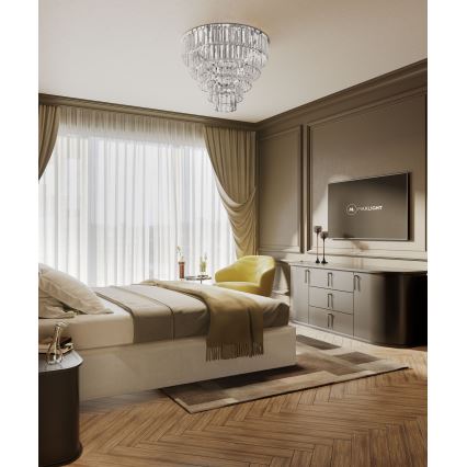 MAXLIGHT C0136 - Plafón MONACO 9xG9/40W/230V diá. 42 cm cromo brillante