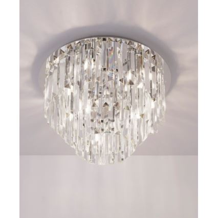 MAXLIGHT C0136 - Plafón MONACO 9xG9/40W/230V diá. 42 cm cromo brillante