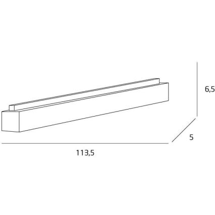 MAXLIGHT C0175 - Plafón LED LINEAR LED/36W/230V 113,5 cm negro
