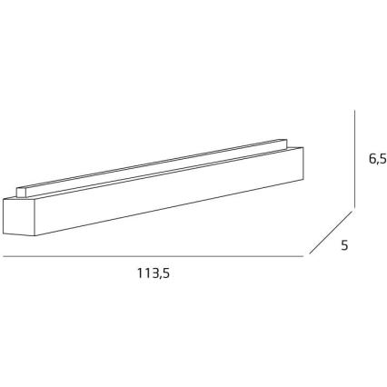 MAXLIGHT C0175D - Plafón LED regulable LINEAR LED/36W/230V 113,5 cm negro