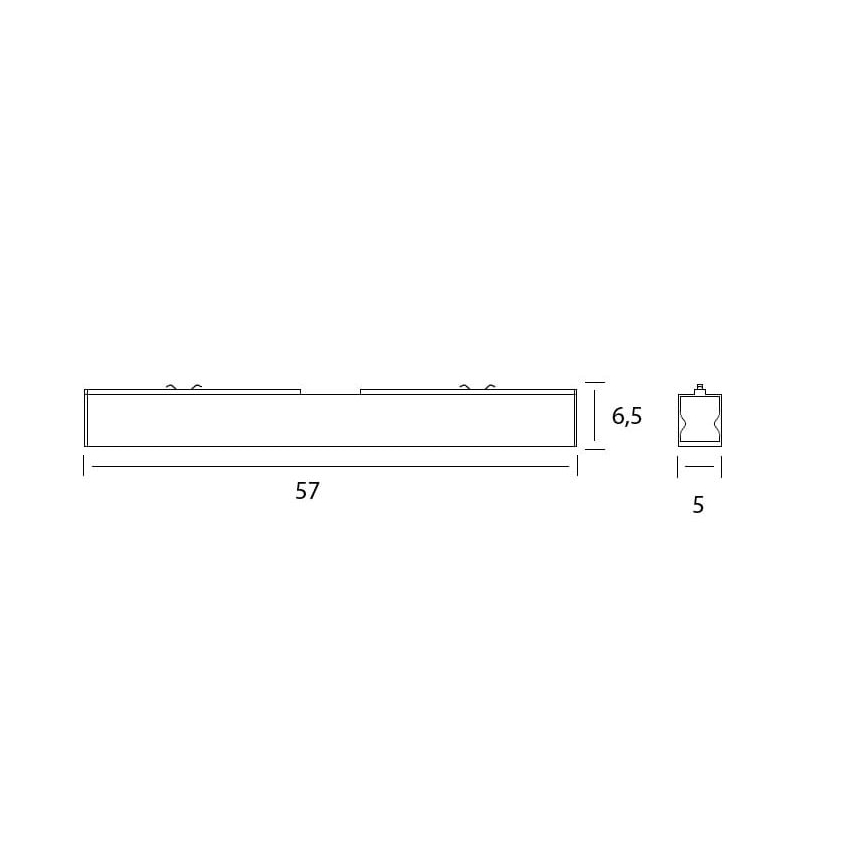 MAXLIGHT C0190 - Plafón LED LINEAR LED/18W/230V 57 cm negro