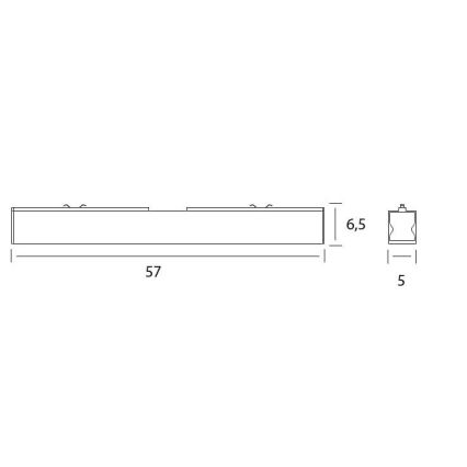 MAXLIGHT C0190D - Plafón LED regulable LINEAR LED/18W/230V 57 cm negro