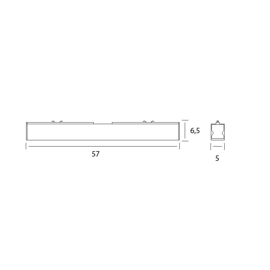 MAXLIGHT C0190D - Plafón LED regulable LINEAR LED/18W/230V 57 cm negro