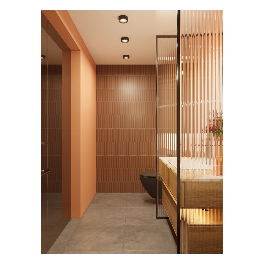 MAXLIGHT C0204 - Plafón LED de baño KODAK LED/8W/230V diá. 10,8 cm IP44 negro