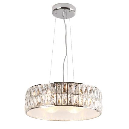 MAXLIGHT P0238 - Lámpara colgante DIAMANTE 6xG9/42W/230V diá. 46 cm cromo brillante